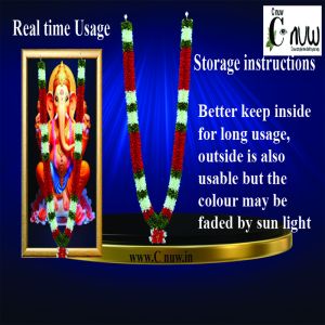 Green White Green Red Plastic Beads Garland
