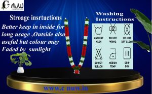Green White Green Red Plastic Beads Garland