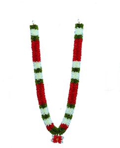 Green White Green Red Plastic Beads Garland