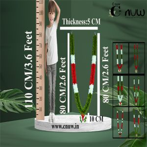 Green White Red Plastic Beads Garland