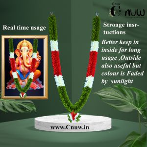 Green White Red Plastic Beads Garland