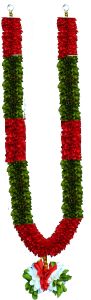 Red Green Plastic Beads Mala