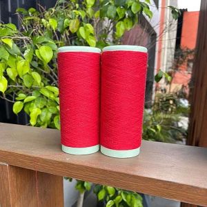 10s Red Cotton Polyester Yarn