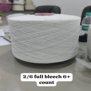 6 Count Combed Full Bleach Cotton Yarn