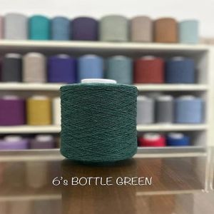 6s Bottle Green Cotton Polyester Yarn