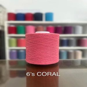 6s Coral Cotton Polyester Yarn