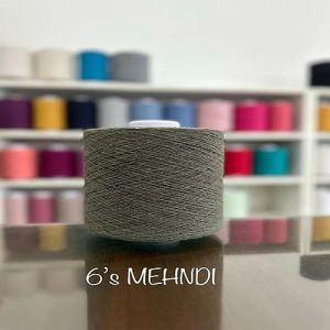 6s Mehndi Cotton Polyester Yarn
