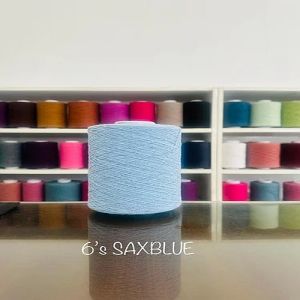 6s Saxe Blue Cotton Polyester Yarn