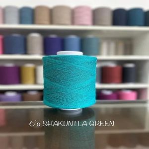 6s Shakuntala Green Cotton Polyester Yarn