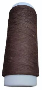 6s Single Brown Cotton Polyester Yarn