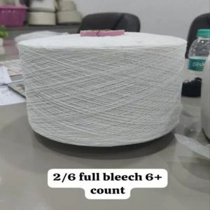 Natural White 2/6 Bleech Cotton Polyester Yarn