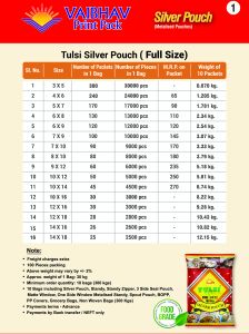 full size tulsi silver pouch