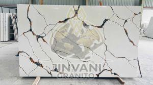 Calacatta White Quartz Stone Slab