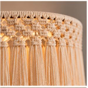 boho luxe macrame tassel pendant lamp