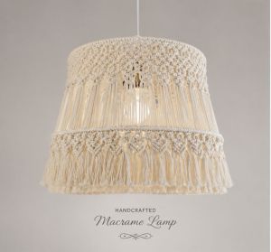 Elegant Handwoven Macrame Pendant Lamp