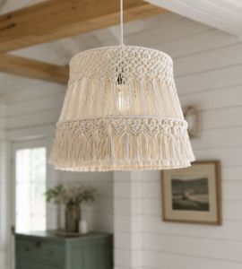 Elegant Handwoven Macrame Pendant Lamp