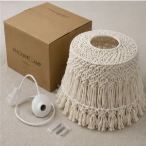 Elegant Handwoven Macrame Pendant Lamp