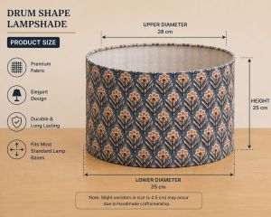 Floral Harmony Drum Lampshade