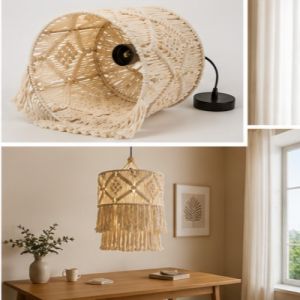 Handcrafted Boho Macrame Pendant Lamp