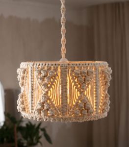Handcrafted Macrame Pendant Ceiling Lamp Shade