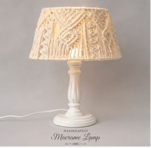 Handcrafted Macrame Table Lamp