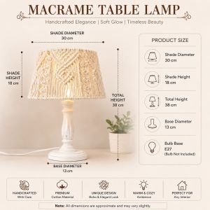 Handcrafted Macrame Table Lamp
