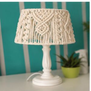 Handcrafted Macrame Table Lamp