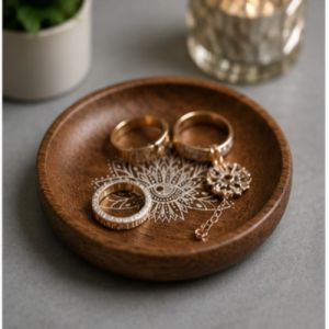 Lotus Aura Handcrafted Wooden Tray