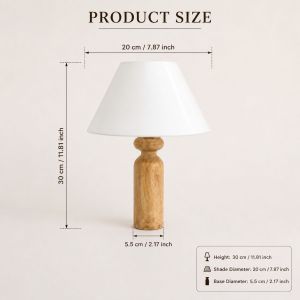 Nordic Glow Wooden Table Lamp