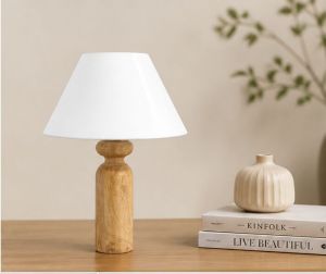 Nordic Glow Wooden Table Lamp