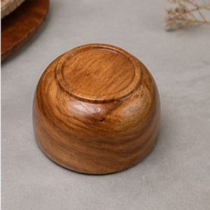 Rustic Glow Handcrafted Wooden Bowl