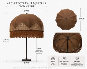 Sak Royale Fringe Architectural Umbrella