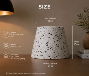 Terrazzo Resin Conical Lampshade