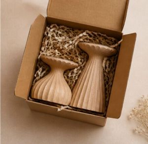 The Nordic Carved Wooden Candle Holder
