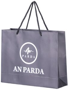 Black Printed Paper Carry Bag