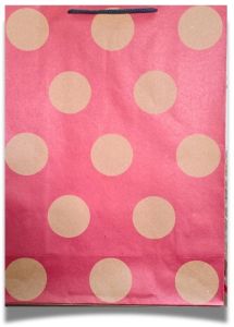 Red Polka DOT Kraft Paper Bag