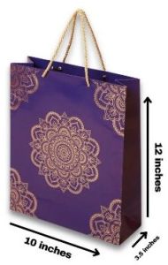 Royal Purple Gold Foil Gift Paper Bags