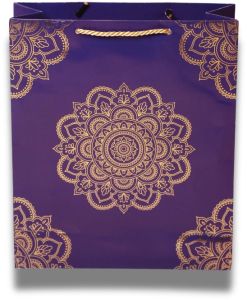 Royal Purple Gold Foil Gift Paper Bags