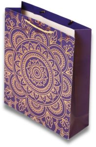 Royal Purple Gold Foiling Mandala Gift Bag