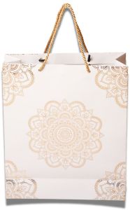 Royal White Gold Foiling Mandala Gift Bag