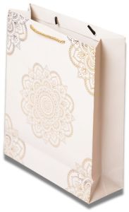 Royal White Gold Foiling Mandala Gift Bag