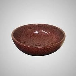 Brown Round Ceramic Wash Basin