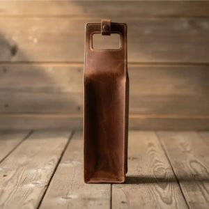 Brown Leather Bottle Cover
