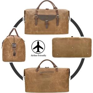 Canvas Leather Duffle Bag
