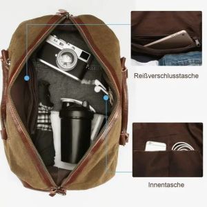 Canvas Leather Duffle Bag
