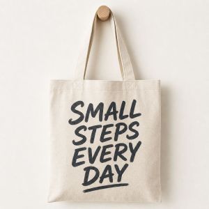 Cotton Canvas Shoulder Tote Bag