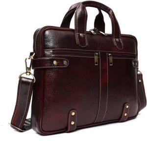Dark Brown Executive Leather Laptop Bag