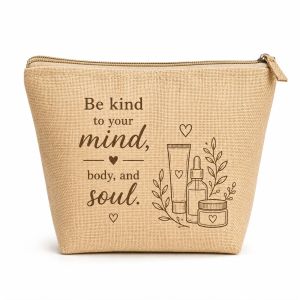 Premium Jute Zipper Pouch Bag