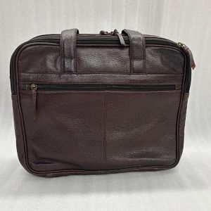 Stylish Dark Brown Leather Laptop Bag