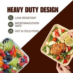 10 Inch Square Areca Leaf Plates